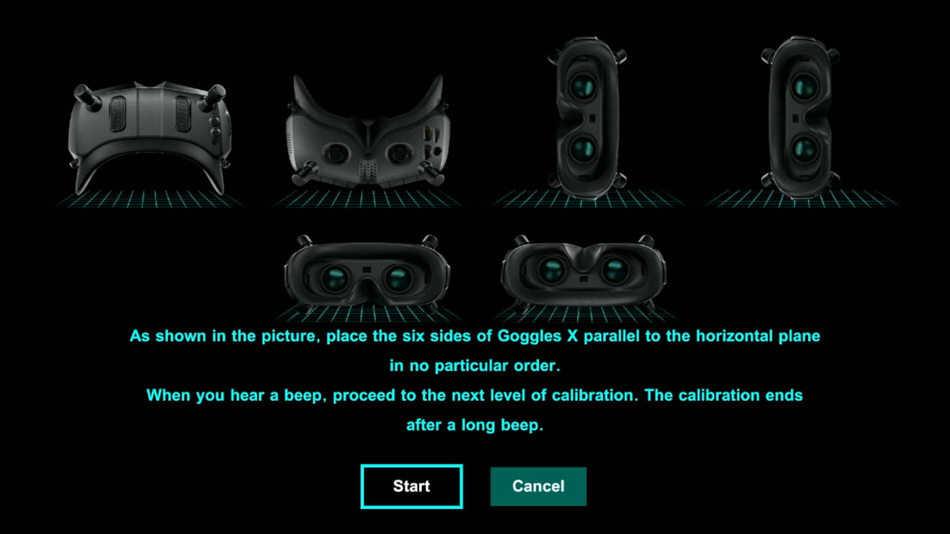 Goggles X Accelerometer Calibration