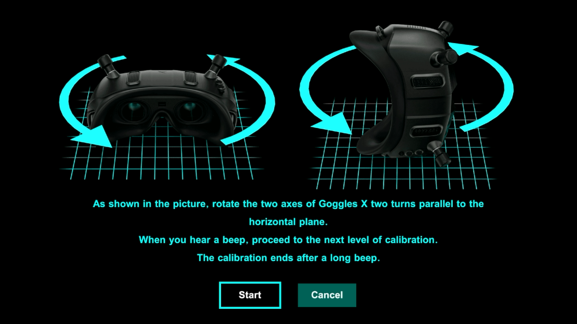 Goggles X Compass Calibration