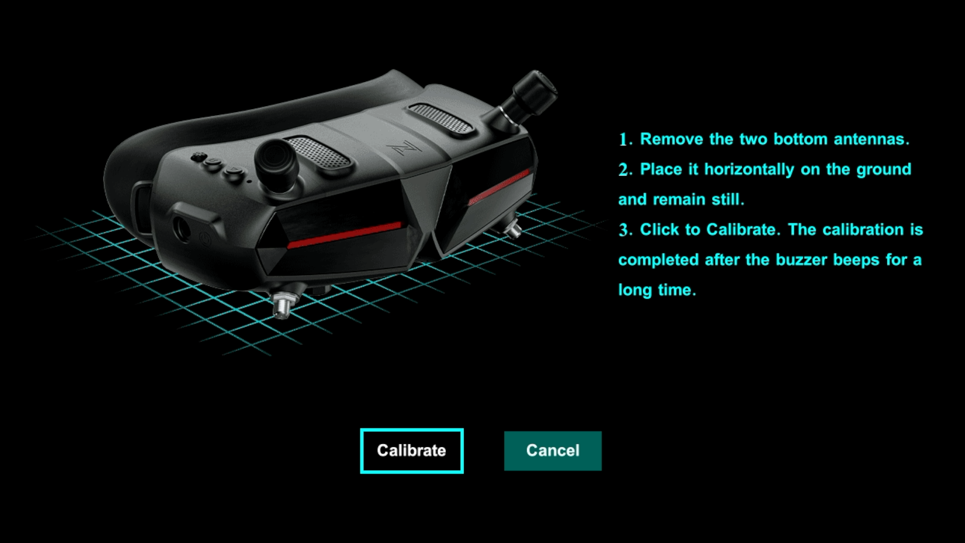 Goggles X Gyroscope Calibration