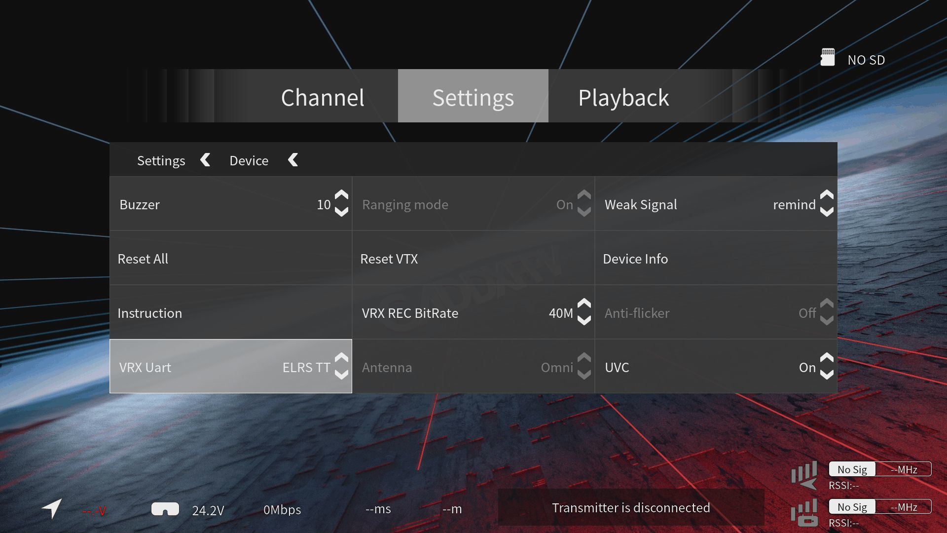 VRX Passthrough Setting